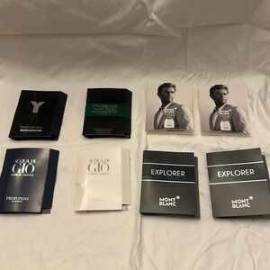 Men's Cologne top brands samples Mont Blanc, YSL, Giorgio Armani, Spicebomb X 8
